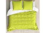 Abakuhaus Set Copripiumino Libelle Per Letti Singoli, Insetti Volanti Ritmici, Antiacaro, Adatto A Chi Soffre Di Allergie, Con Federa, 200 Cm X 200 Cm - 80 X 80 Cm, Giallo Verde Verde Chiaro