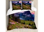 Abakuhaus Set Copripiumino Estivo Scenic Per Letti Singoli, Fiori Selvatici Alpini, Antiacaro, Adatto A Chi Soffre Di Allergie, Con Federa, 200 Cm X 200 Cm - 80 X 80 Cm, Multicolore