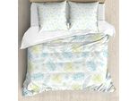 Set Copripiumino Abakuhaus Luau Per Letti Singoli, Disegni Di Piante Hawaiane, Antiacaro, Adatto A Chi Soffre Di Allergie, Con Federa, 155 Cm X 220 Cm - 80 X 80 Cm, Verde Mela Scuro Seafoam