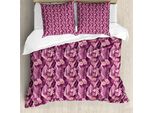 Set Copripiumino Abakuhaus Per Letti Singoli, Motivo A Onde Verticali, Antiacaro, Adatto A Chi Soffre Di Allergie, Con Federa, 155 Cm X 220 Cm - 80 X 80 Cm, Multicolore