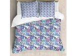 Set Copripiumino Abakuhaus Per Letti Singoli, Morbido Motivo Floreale Primaverile, Antiacaro E Anallergico, Con Federa, 200 Cm X 200 Cm - 80 X 80 Cm, Multicolore
