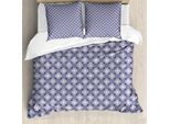 Abakuhaus Set Copripiumino Astratto Per Letti Singoli, Motivi Ispirati Ai Pois, Antiacaro, Adatto A Chi Soffre Di Allergie, Con Federa, 200 Cm X 200 Cm - 80 X 80 Cm, Indaco Viola Blu