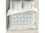 Abakuhaus Set Copripiumino Botanico Per Letti Singoli, Fiori Selvatici E Bacche, Antiacaro, Adatto A Chi Soffre Di Allergie, Con Federa, 155 Cm X 220 Cm - 80 X 80 Cm, Multicolore