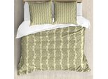 Abakuhaus Set Copripiumino Per Letti Singoli, Motivo Floreale Primaverile, Antiacaro E Anallergico, Con Federa, 155 Cm X 220 Cm - 80 X 80 Cm, Pale Khaki Dusk