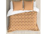 Set Copripiumino Abakuhaus Per Letti Singoli, Motivo Simplistic Daisy Roses, Antiacaro, Adatto A Chi Soffre Di Allergie, Con Federa, 200 Cm X 200 Cm - 80 X 80 Cm, Salmone Corallo Scuro