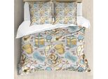 Set Copripiumino Abakuhaus Per Letti Singoli, FlüChtig Gipfeli Roses, Antiacaro, Adatto A Chi Soffre Di Allergie, Con Federa, 155 Cm X 220 Cm - 80 X 80 Cm, Multicolore
