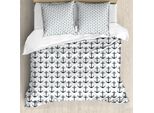 Abakuhaus Set Copripiumino Per Letti Singoli, Simmetrico, Impermeabile, Antiacaro, Adatto A Chi Soffre Di Allergie, Con Federa, 200 Cm X 200 Cm - 80 X 80 Cm, Grigio Antracite Bianco