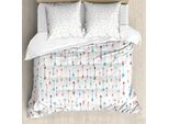 Set Copripiumino Abakuhaus Per Letti Singoli, Hipster Old Times Elements, Antiacaro, Adatto A Chi Soffre Di Allergie, Con Federa, 200 Cm X 200 Cm - 80 X 80 Cm, Multicolore