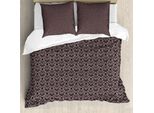 Abakuhaus Set Copripiumino Per Letto Singolo, Pizzo Romantico, Antiacaro, Adatto A Chi Soffre Di Allergie, Con Federa, 200 Cm X 200 Cm - 80 X 80 Cm, Nero Salmone Chiaro