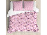 Set Copripiumino Abakuhaus Per Letti Singoli, Colorato Symmetric Squares, Antiacaro, Adatto A Chi Soffre Di Allergie, Con Federa, 200 Cm X 200 Cm - 80 X 80 Cm, Multicolore
