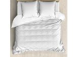 Abakuhaus Set Copripiumino Astratto Per Letti Singoli, Stelle Monocromatiche Unite, Antiacaro, Adatto A Chi Soffre Di Allergie, Con Federa, 200 Cm X 200 Cm - 80 X 80 Cm, Grigio Chiaro E Bianco