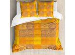 Abakuhaus Set Copripiumino Etnico Per Letti Singoli, Patchwork Orientale, Antiacaro, Adatto A Chi Soffre Di Allergie, Con Federa, 155 Cm X 220 Cm - 80 X 80 Cm, Arancione Viola