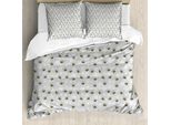 Abakuhaus Entomologia Set Copripiumino Per Letti Singoli, Bombi E Orchidee, Antiacaro, Adatto A Chi Soffre Di Allergie, Con Federa, 200 Cm X 200 Cm - 80 X 80 Cm, Giallo Coke Grigio