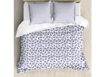 Abakuhaus Entomologia Set Copripiumino Per Letti Singoli, Mosche E Insetti Con Pois, Antiacaro, Adatto A Chi Soffre Di Allergie, Con Federa, 155 Cm X 220 Cm - 80 X 80 Cm, Blu Scuro E Bianco