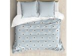 Abakuhaus Set Copripiumino Per Letto Singolo, Soft-Flora A Pois, Antiacaro, Adatto A Chi Soffre Di Allergie, Con Federa, 155 Cm X 220 Cm - 80 X 80 Cm, Viola-Blu Cioccolato