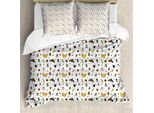 Abakuhaus Set Copripiumino Per Letti Singoli, Assortimento Wildlife Bugs, Antiacaro, Adatto A Chi Soffre Di Allergie, Con Federa, 155 Cm X 220 Cm - 80 X 80 Cm, Multicolore