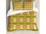 Abakuhaus Set Copripiumino Astratto Per Letti Singoli, Motivo A Petali Di Fiori, Antiacaro, Adatto A Chi Soffre Di Allergie, Con Federa, 155 Cm X 220 Cm - 80 X 80 Cm, Multicolore