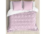 Abakuhaus Set Copripiumino Per Letto Singolo, Motivi A Tema San Valentino, Antiacaro, Adatto A Chi Soffre Di Allergie, Con Federa, 200 Cm X 200 Cm - 80 X 80 Cm, Rosa Baby E Tortora Scuro