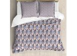 Set Copripiumino Abakuhaus Per Letti Singoli, Creative Roses On Triangles, Antiacaro, Adatto A Chi Soffre Di Allergie, Con Federa, 200 Cm X 200 Cm - 80 X 80 Cm, Multicolore