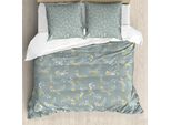 Abakuhaus Set Copripiumino Botanico Per Letti Singoli, Tema Giardino Estivo, Antiacaro, Adatto A Chi Soffre Di Allergie, Con Federa, 155 Cm X 220 Cm - 80 X 80 Cm, Multicolore