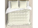Abakuhaus Set Copripiumino Per Letti Singoli, Dainty Insetti Volanti, Antiacaro Adatto A Chi Soffre Di Allergie Con Federa, 200 Cm X 200 Cm - 80 X 80 Cm, Kaki Bianco