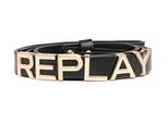 Replay Pelle Cintura Logo Belt W90 Black Nero