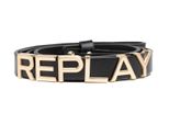 Replay Pelle Cintura Logo Belt W100 Black Nero
