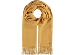 Fraas Sciarpa Pure Cashmere Scarf With Fringes Banana Giallo
