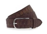 Vanzetti Pelle Cintura 30Mm Croco Leather Belt W100 Cognac Marrone