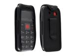 Caseroxx Custodia In Pelle Con Clip Da Cintura Compatibile Con Easyfone Prime-A5 In Vera Pelle, Custodia Con Clip Da Cintura E Finestra Di Visualizzazione