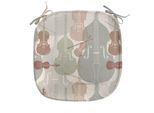 Abakuhaus Cuscini Musicali Per Sedie Da Sala Da Pranzo, Violini Da Quartetto D'archi, Cuscini Decorativi Impermeabili Con Cinturini Per Sedie Da Cucina, 40 Cm X 40 Cm, Verde Reseda Warm Taupe
