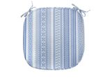 Abakuhaus Nordico Imbottitura Per Sedie Da Sala Da Pranzo, Motivo Geometrico A Chevron Floreale, Cuscino Decorativo Impermeabile Con Cinturini Per Sedie Da Cucina, 40 Cm X 40 Cm, Azzurro E Blu