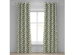 Abakuhaus Tenda Con Occhielli Cactus, Motivo Floreale Astratto Con Vasi E Fioriere Botanica Primavera Stagione Caricatura, Tende Decorative A 2 Pannelli, 280 Cm X 260 Cm, Verde Marrone Calendula