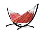 Amaca Da Esterno Potenza Con Telaio Per 2 Persone I Pereira - Amaca Doppia 100% Cotone 230X160 Cm, 200Kg I Telaio Amaca Nero 220Kg, Resistente Alle Intemperie