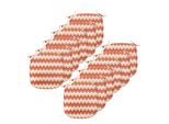 Abakuhaus Rivestimento In Corallo Per Sedie Da Sala Da Pranzo, Chevron Arrows Geometric, Cuscino Decorativo Impermeabile Con Cinturini Per Sedie Da Cucina, 40 Cm X 40 Cm - Confezione Da 12, Arancione Corallo Bianco