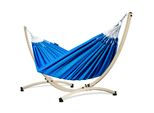 Amaca Da Esterno Potenza Con Telaio Zincato Per 2 Persone I 100% Cotone Amaca Morena Doppia 230X160 Cm, 220Kg Iecru Telaio Amaca 220Kg, Resistente Alle Intemperie