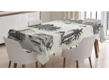 Abakuhaus Jerusalem Tovaglia, Stile Vintage, Facile Da Pulire, Lavabile, Resistente Allo Sporco E Con Colori Vivaci, Stampa Di Alta Qualità, 140 X 240 Cm, Avorio Antracite Grigio