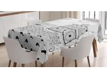 Abakuhaus Tovaglia Odyssey, Antiche Onde Marine, Resistente Allo Sporco, Facile Da Pulire, Lavabile, Stampa Con Colori Vivaci Che Non Sbiadiscono, 140 X 240 Cm, Grigio Antracite E Bianco