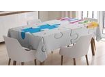Abakuhaus Tovaglia Sull'autismo, Scritta Su Puzzle Bianco, Stampa Personalizzata Con Colori Chiari Lavabile Impermeabile Non Sbiadisce, 140 X 200 Cm, Multicolore