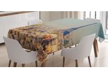 Abakuhaus Tovaglia Torre Eiffel, Panorama Di Parigi, Stampa Personalizzata Colori Vivaci Che Non Sbiadiscono Lavabile Per Uso Esterno, 140 X 240 Cm, Multicolore