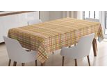 Abakuhaus Tovaglia A Quadri Marroni, Tonalità Terra, Impermeabile, Lavabile, Colori Vivaci, Non Sbiadisce, Personalizzata, 140 X 240 Cm, Multicolore
