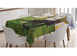 Abakuhaus Tovaglia Island, Case Vichinghe Antiche, Stampa Con Colori Vivaci Che Non Sbiadiscono, Lavabile Per Interni O Esterni, 140 X 240 Cm, Multicolore