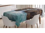 Abakuhaus Tovaglia Islanda, Aldeyjarfoss Highland Scene, Stampa Personalizzata Colori Vivaci Senza Scolorimento Lavabile Per Uso Esterno, 140 X 200 Cm, Taupe Scuro Blu Mare