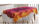 Abakuhaus Tovaglia Floreale, Immagine Dall'alto Con Fiori Di Dalia, Stampa Con Colori Vivaci Che Non Sbiadiscono, Lavabile Per Uso Interno O Esterno, 140 X 200 Cm, Magenta Albicocca