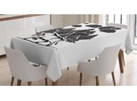 Tovaglia Abakuhaus Con Motivo Bufalo, Stampa Monocromatica Wild Bison, Colori Vivaci Che Non Sbiadiscono, Lavabile Per Uso Interno O Esterno, 140 X 200 Cm, Grigio Antracite E Bianco