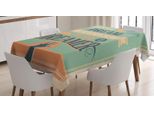 Abakuhaus Citazione Tovaglia, Motivazione Da Sogno Stile Retrò, Resistente Allo Sporco Facile Da Pulire Lavabile Stampa Con Colori Chiari Senza Scolorimento, 140 X 240 Cm, Pesca E Verde Alloro