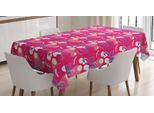 Abakuhaus Tovaglia Con Frutta, Fette Di Frutta Tropicale, Stampa Personalizzata Con Colori Vivaci, Lavabile, Resistente All'acqua, Non Sbiadisce, 140 X 200 Cm, Magenta Verde Acqua