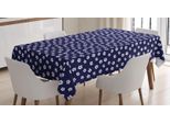 Tovaglia Abakuhaus Con Motivi Floreali, Layout Vendemmia In Fiore, Adatta Per Interni Ed Esterni, Lavabile, Colori Vivaci, Non Sbiadisce, 140 X 240 Cm, Indaco E Bianco