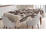 Abakuhaus Tovaglia Celtic Dragon, Disegno Intricato Lungo, Stampa Personalizzata Colori Chiari Senza Scolorimento Lavabile Per Uso Esterno, 140 X 200 Cm, Marrone Champagne