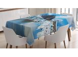 Abakuhaus Tovaglia Island, Foto Panoramica Icebergs, Facile Da Pulire, Lavabile, Resistente Allo Sporco E Con Colori Chiari, Stampa Di Alta Qualità, 140 X 200 Cm, Blu Azzurro, Blu Grigio